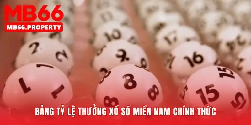 Bản đồ phần thưởng cho các kèo xổ số miền nam